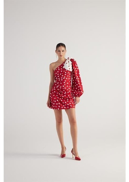 Polka Elbise Kırmızı