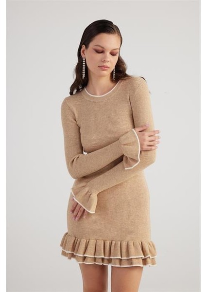 Rebeca Triko Elbise Bej fiyatları