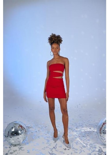 Buble Elbise Kırmızı modelleri