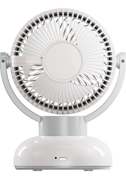 EFN12 Krem 1200mAh 3 Hız Kademe Led Işıklı Retro Masaüstü Usb Fan