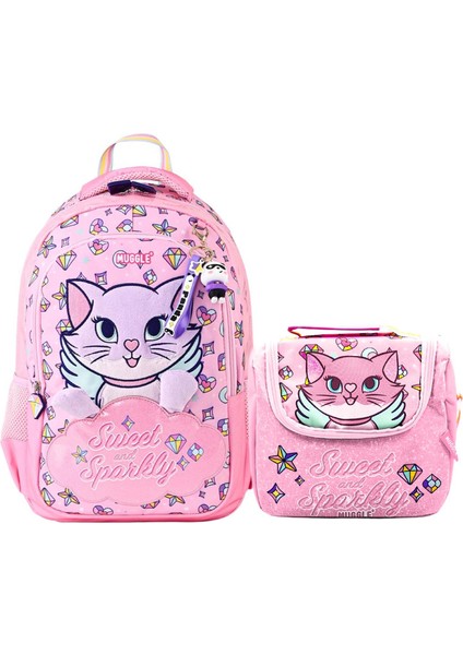 2 Bölmeli Sweet And Sparkly Okul Çantası + Beslenme Çantası Pembe 2 Li Set