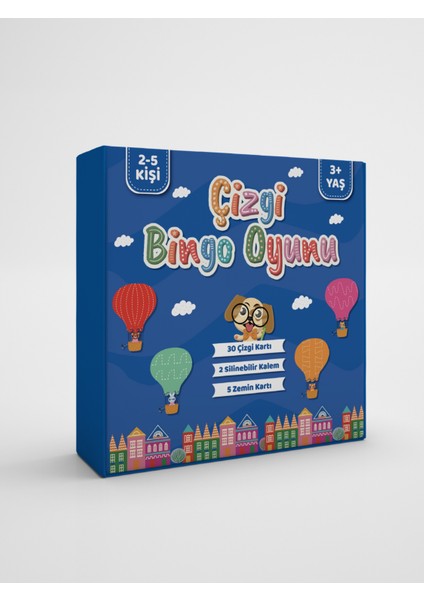 Eğlenceli Çizgi Yaz-Sil Bingo Oyunu