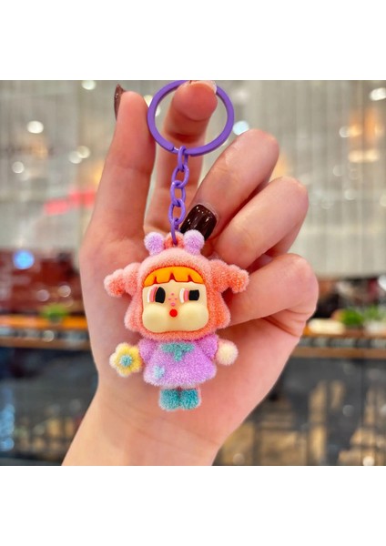 Yeni Kawaii Crybaby × Uçan Küçük Polis Zinciri Sırt Çantası Kolye Dekorasyonu Anahtar: A (Yurt Dışından)