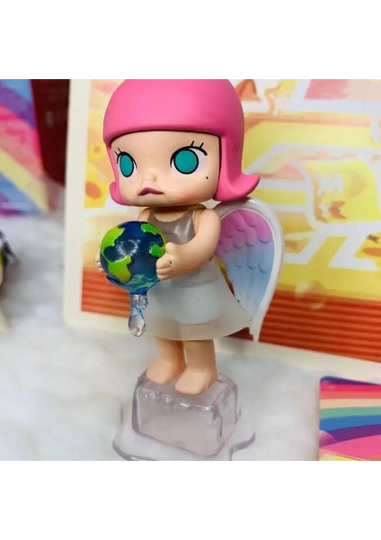 Popmart Molly Çocukluk Serisi Kutu Sevimli El Model Oyuncak Trend Masaüstü Araba Dekorasyon Renk Kutusu Ambalaj Pvc Malzeme: Random 1 Pcs (Yurt Dışından)