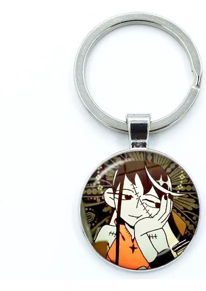 Ado Kyogen x Uta Ado Keyhaın Aksesuarları Cam Dome Cabochon Kolye Metal Anahtar Yüzük Doğum Günü Hediye Hayranları Souvenir Renk: 6 Seviyorum (Yurt Dışından)