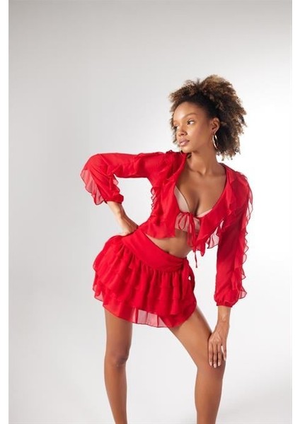 Elsa Etek Kırmızı