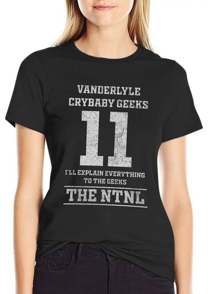 Vanderlyle Crybaby Geeks T-Shirt Özelleştirilmiş Üstler Kadın Sade Koreli Kadınlar Clothescolor: Beyaz/boyut (Abd) (Yurt Dışından)