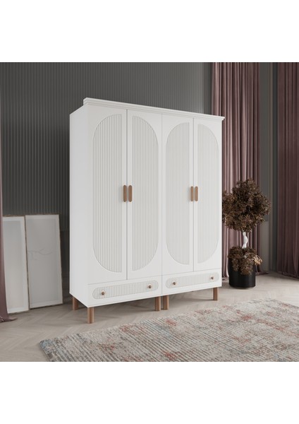 Furkan 4 Kapaklı Gardırop Dolap 160cm