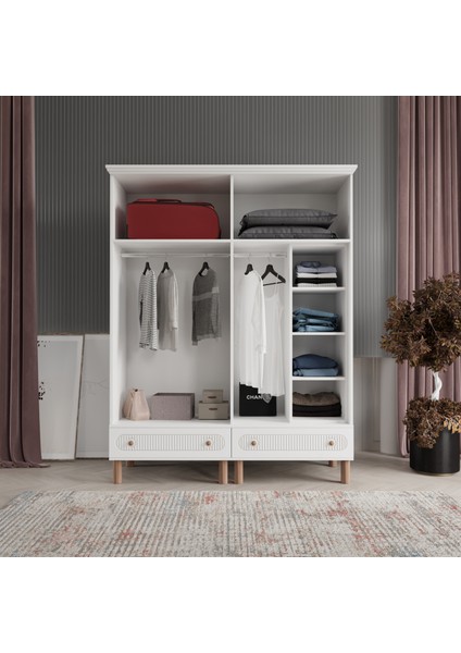 Furkan 4 Kapaklı Gardırop Dolap 160cm modelleri