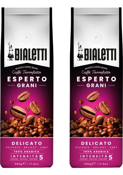 2 Adet Delicato 500 gr Çekirdek Kahve