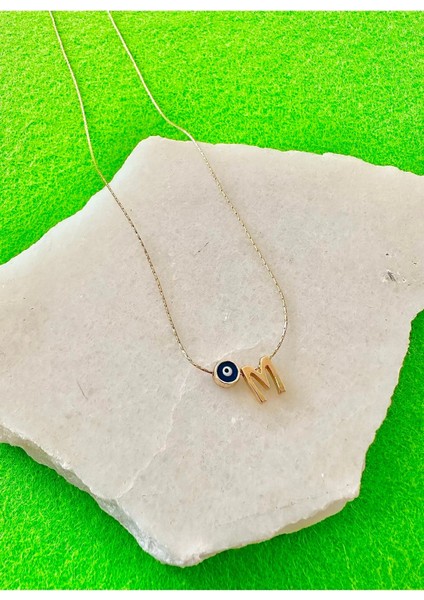 Nazar Boncuklu Harf Kolye