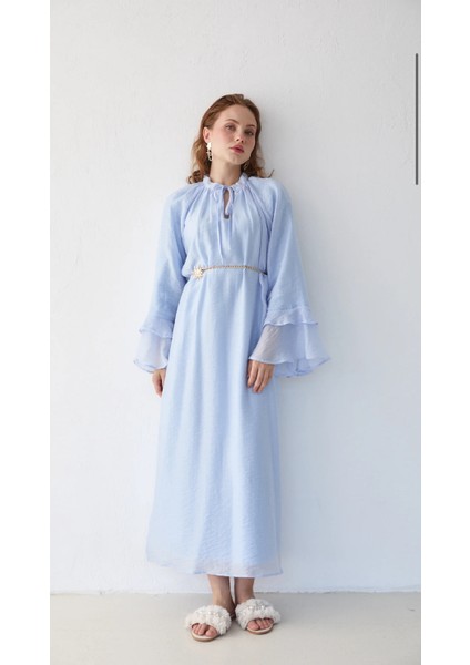 Yeni Sezon Tül Tenselzincir Detaylı Elbise fırsatları