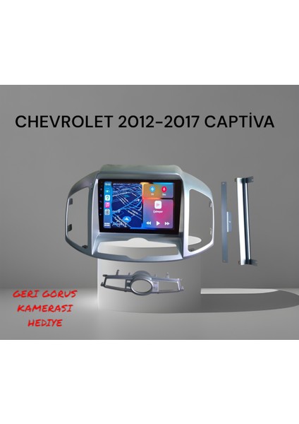 Chevrolet Captiva 2012-2017 Yıl Uyumlu 9 Inç Android Multimedya Carplay+Android Auto+Navigasyon