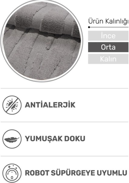 İvona Geometrik Desenli Tozumaz Halı | Yumuşak Tuşeli, Kaymaz Tabanlı, Robot Süpürge Uyumlu fiyatları