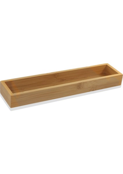 Bambu Organizer Kutu 30 x 7 x 4 Cm, Kahverengi, Şık ve Pratik Saklama Çözümü