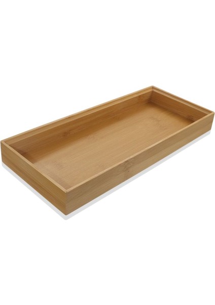 Bambu Organizer Kutu 30 x 7 x 4 Cm, Kahverengi, Şık ve Pratik Saklama Çözümü