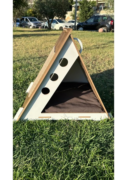 2in1 Ahşap Bungalov Tırmalama Kedi Evi - Yuvası modelleri