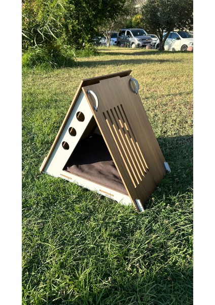 2in1 Ahşap Bungalov Tırmalama Kedi Evi - Yuvası fırsatları