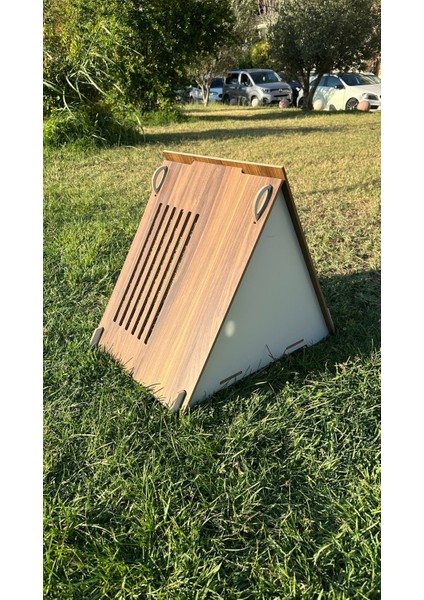 2in1 Ahşap Bungalov Tırmalama Kedi Evi - Yuvası