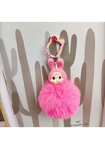 Yeni Crybaby × Uçan Kawaii Küçük Polis Zinciri Backpack Kolye Kolye Peluş Ball Dıy Süs Aksesuarları Dekorasyon Anahtarlık Hediyeleri Renk: C (Yurt Dışından)