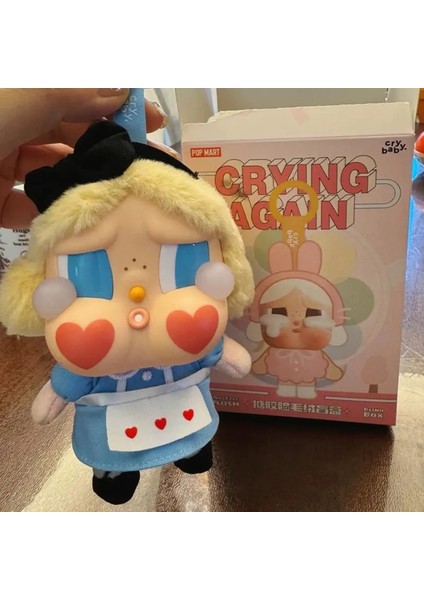 Popmart Crybaby Gözyaşları Fabrika Kutusu Serisi Eğlenceli Peluş Oyuncak Sırt Çantası Kolye Bebek Yaratıcı Anahtarlık Gizem Kutusu Çevresel Hediye Renk: Alice Blue Opp Çanta (Yurt Dışından)