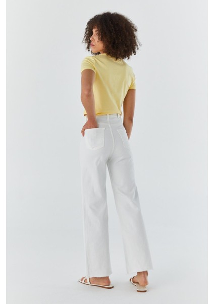 Wide Leg Pantolon Ekru indirimleri