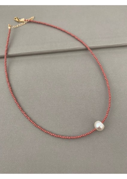 Gül Kurusu Incili Kolye