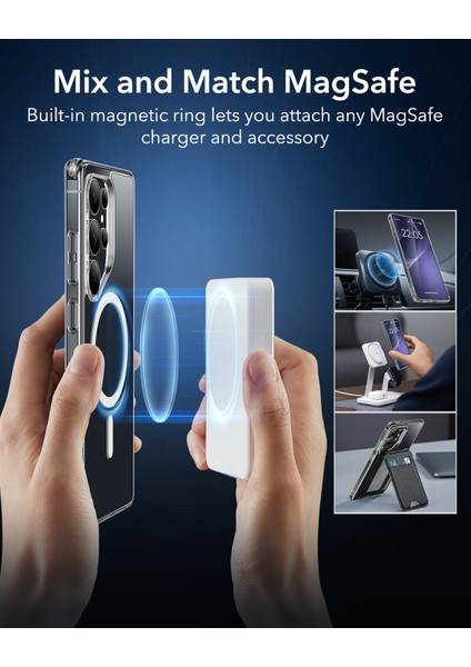 Samsung S25 Ultra Halolock Magsafe Classic Hybrid Silikon Kılıf Şeffaf fiyatları