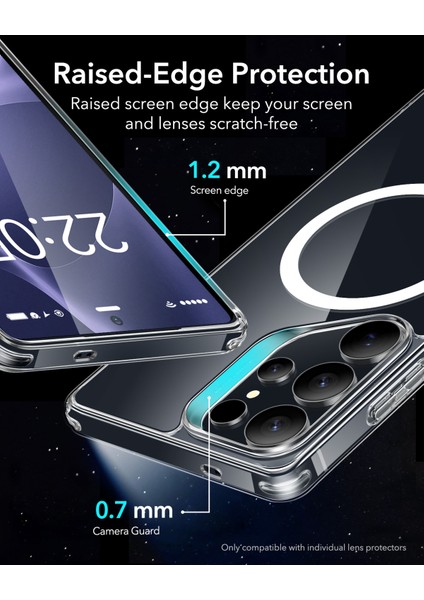 Samsung S25 Ultra Halolock Magsafe Classic Hybrid Silikon Kılıf Şeffaf modelleri