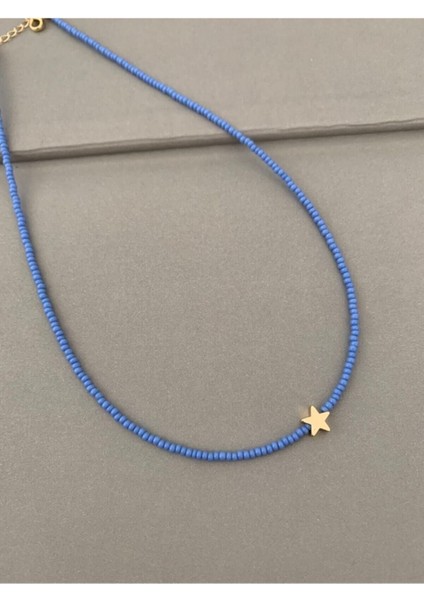 Yıldızlı Mavi Kolye