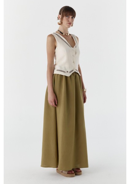 Cepli Modal Kumaş Etek Yesıl modelleri