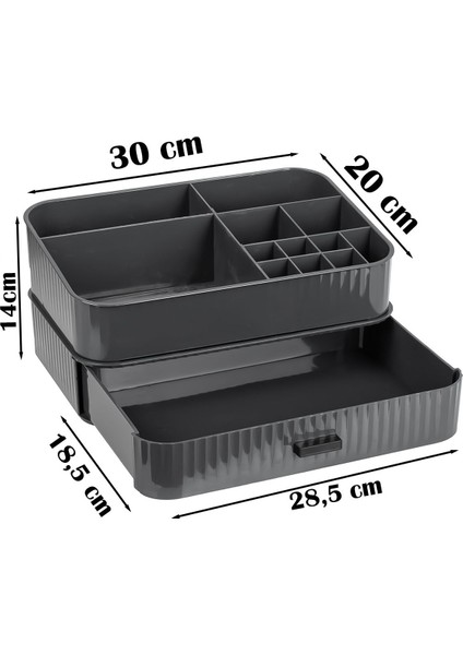 0619 Çekmeceli Takı ve Makyaj Organizeri, Antrasit, Düzenleyici fırsatları