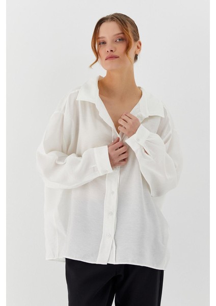 Oversize Gömlek Beyaz modelleri