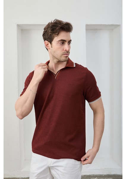 Lodz Erkek Polo Yaka Tişört Çekmeyen Pamuklu Kumaş Regular Fit Günlük fırsatları