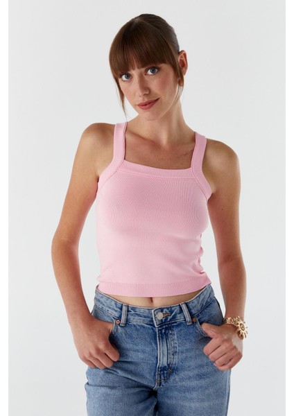 Askılı Triko Bluz Pembe fiyatları