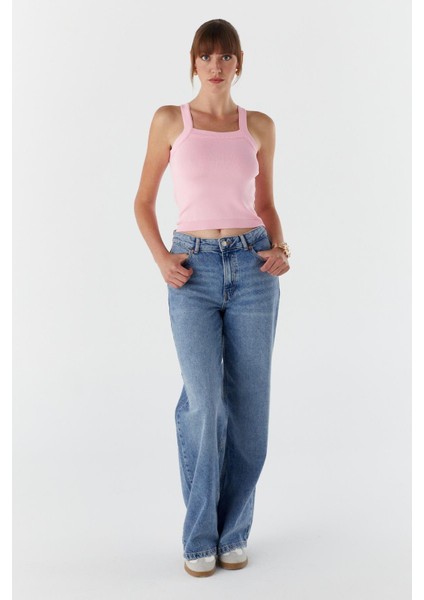 Askılı Triko Bluz Pembe modelleri
