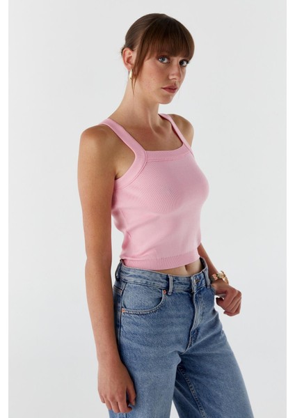 Askılı Triko Bluz Pembe fırsatları