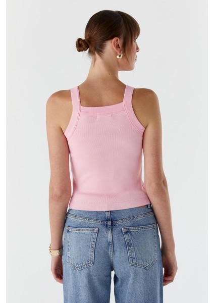 Askılı Triko Bluz Pembe indirimleri