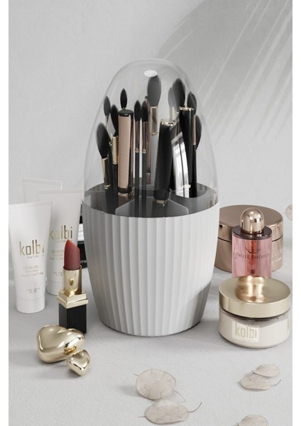 7 Bölmeli Çok Amaçlı Fanus Makyaj Düzenleyici Beyaz fırsatları