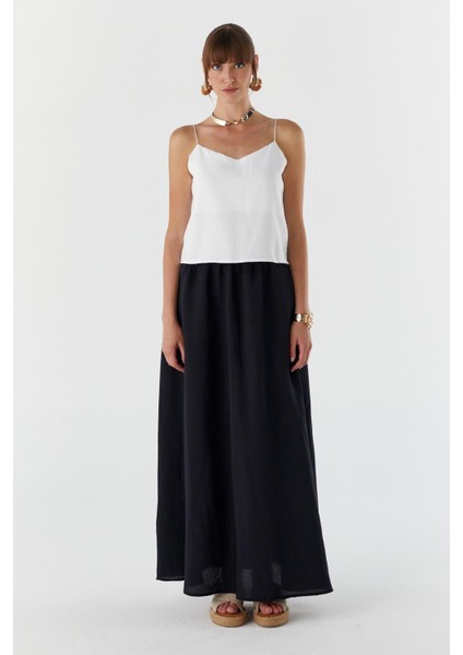 Cepli Modal Kumaş Etek Sıyah fiyatları