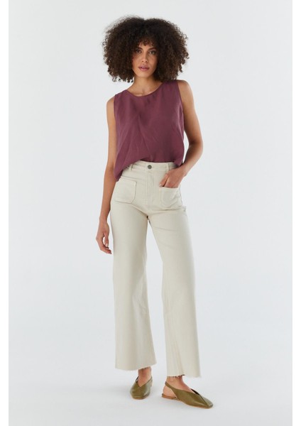 Wide Leg Pantolon Bej fırsatları