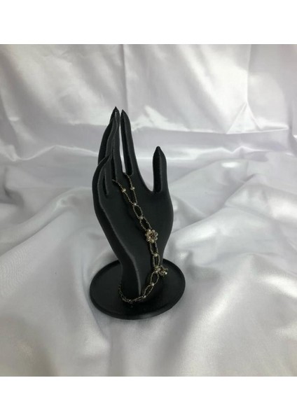 Siyah 18 cm El Takı Mankeni, Yüzük ve Ürün Sergileme Standı, Organizer