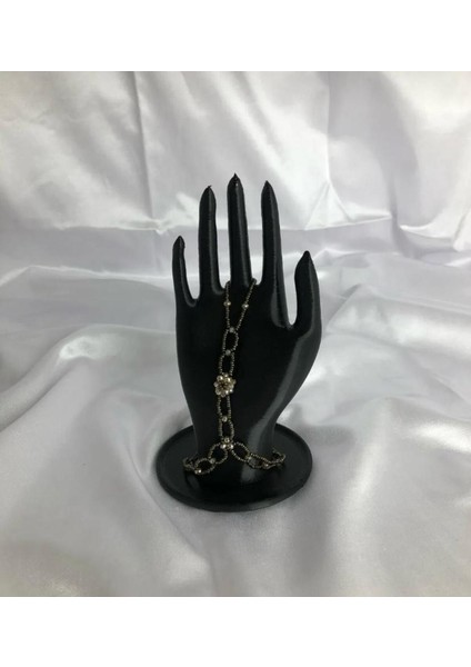 Siyah 18 cm El Takı Mankeni, Yüzük ve Ürün Sergileme Standı, Organizer