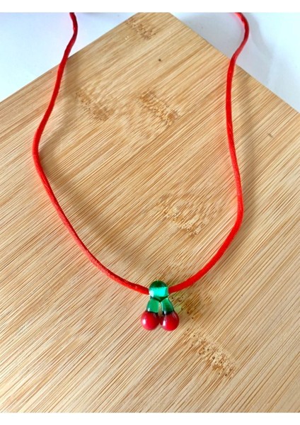 Kırmızı Kiraz Kolye