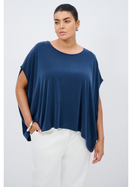 Modal Bisiklet Yaka Tişört Lacivert 175L9021001 fiyatları