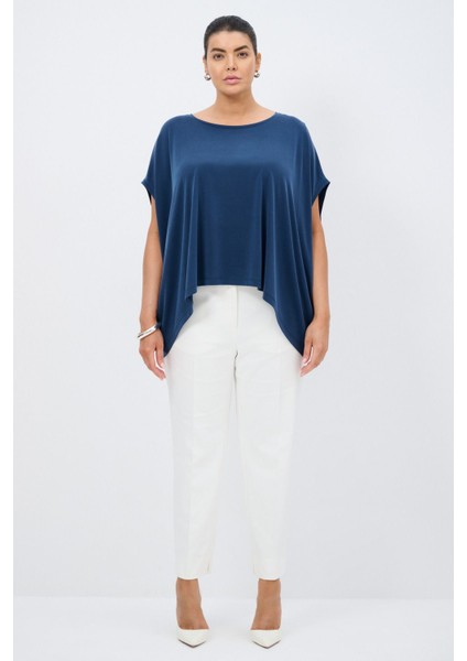 Modal Bisiklet Yaka Tişört Lacivert 175L9021001 fırsatları