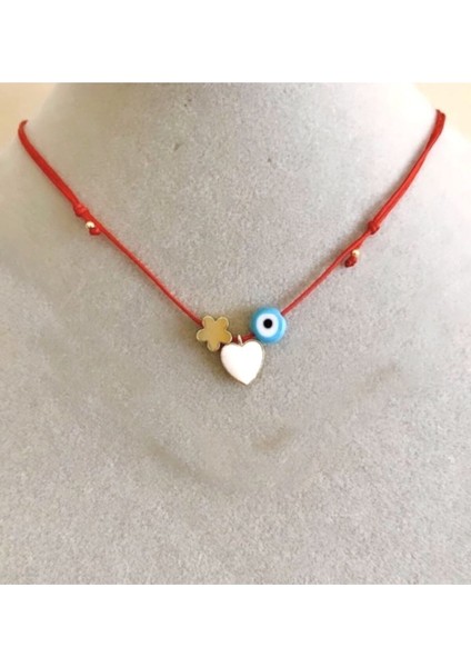 Kırmızı Ip Kolye
