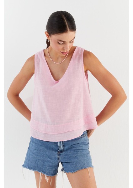 Keten Bluz Pembe fiyatları