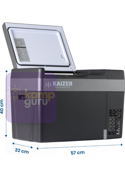 Kaizer Germany 29 Litre 12/24 Volt Buzdolabı