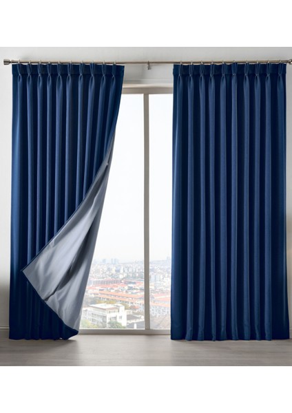 Dauble Blackout Karartma Perde Tek Kanat 1x2 Amerikan Pile Fon Perde